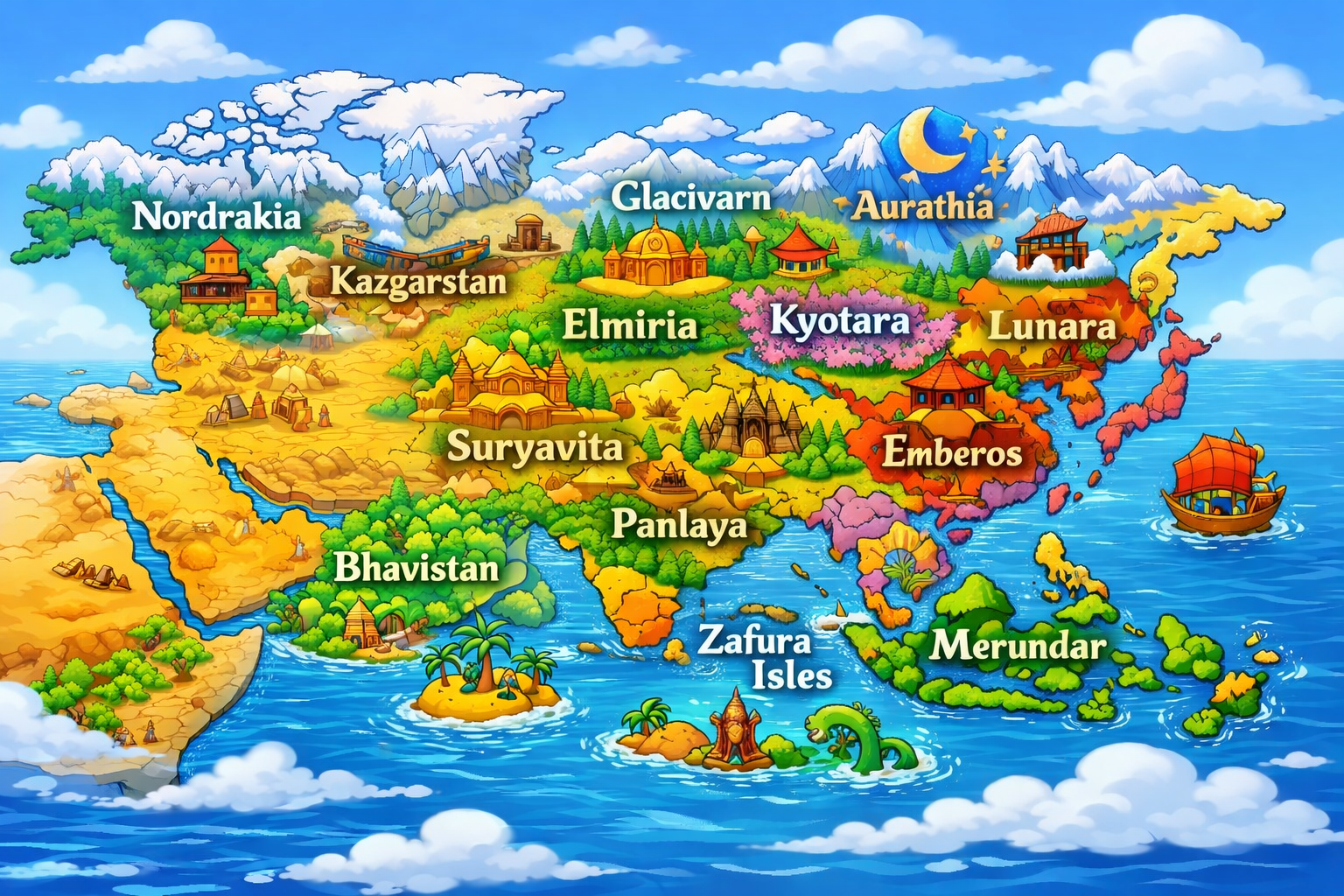 FUTURE MAPS - This is the world of the game — a place filled with epic continents, mysterious islands, ancient wonders, and endless op